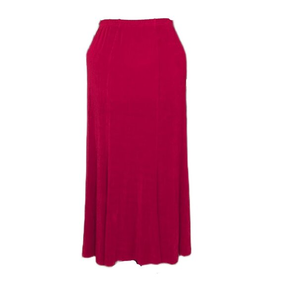 Red Flair Midi Skirt - Picture 1 of 5